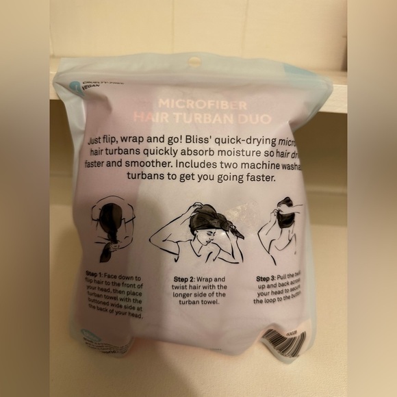 Bliss Microfiber Hair Turban Duo - Picture 3 of 3